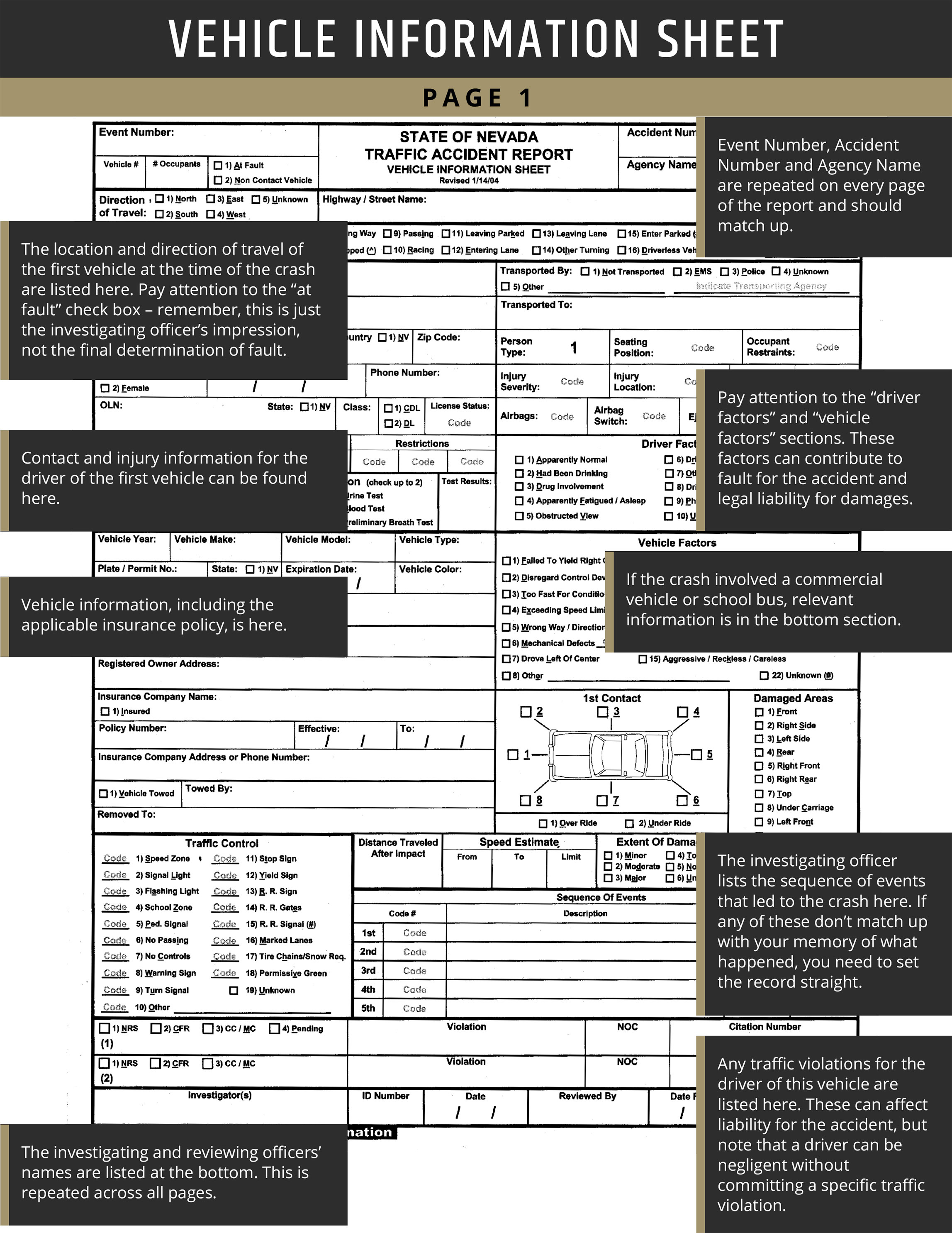 Nevada Accident Report page 1