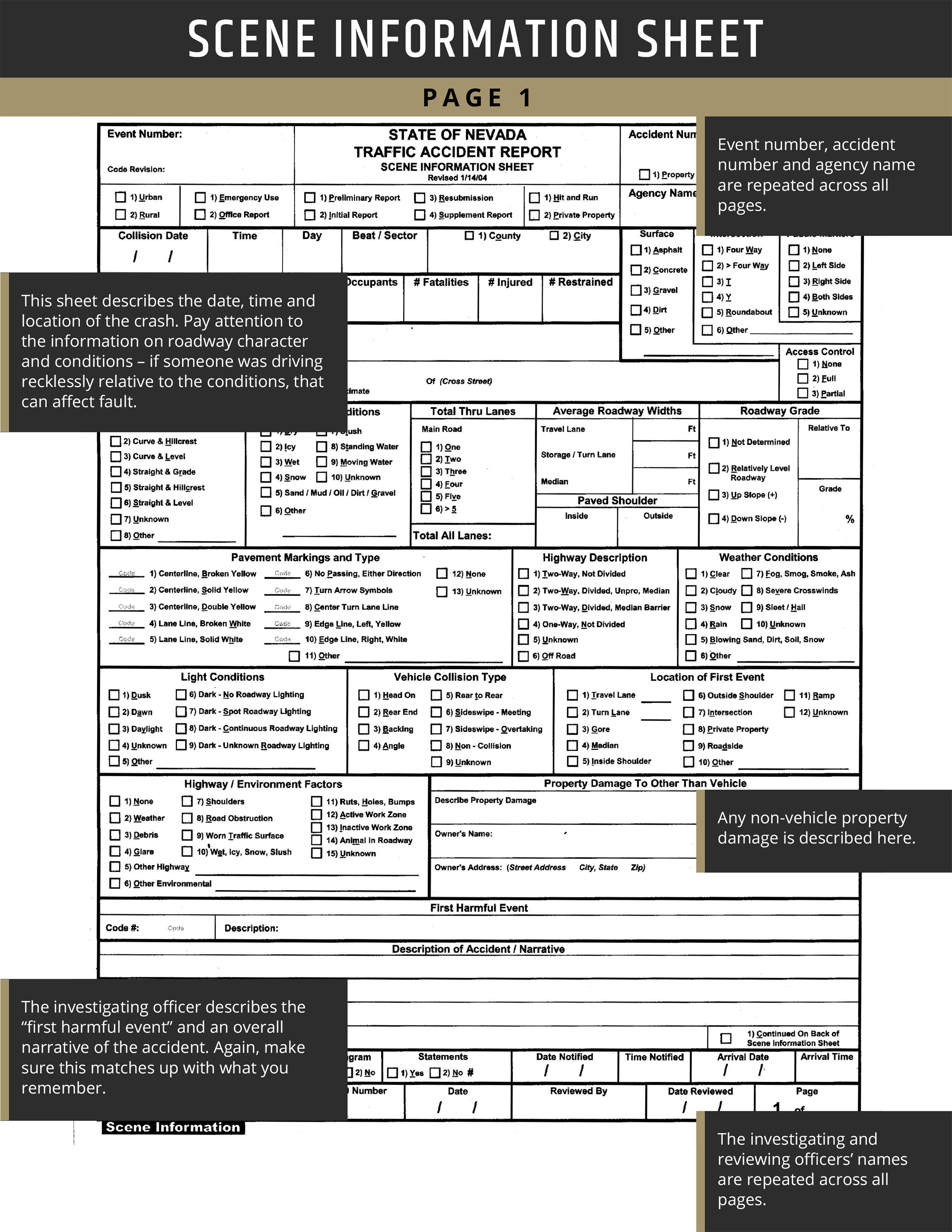 Nevada Accident Report page 3